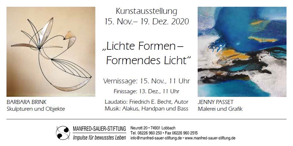 Einladung Lichte Formen - Formendes Licht